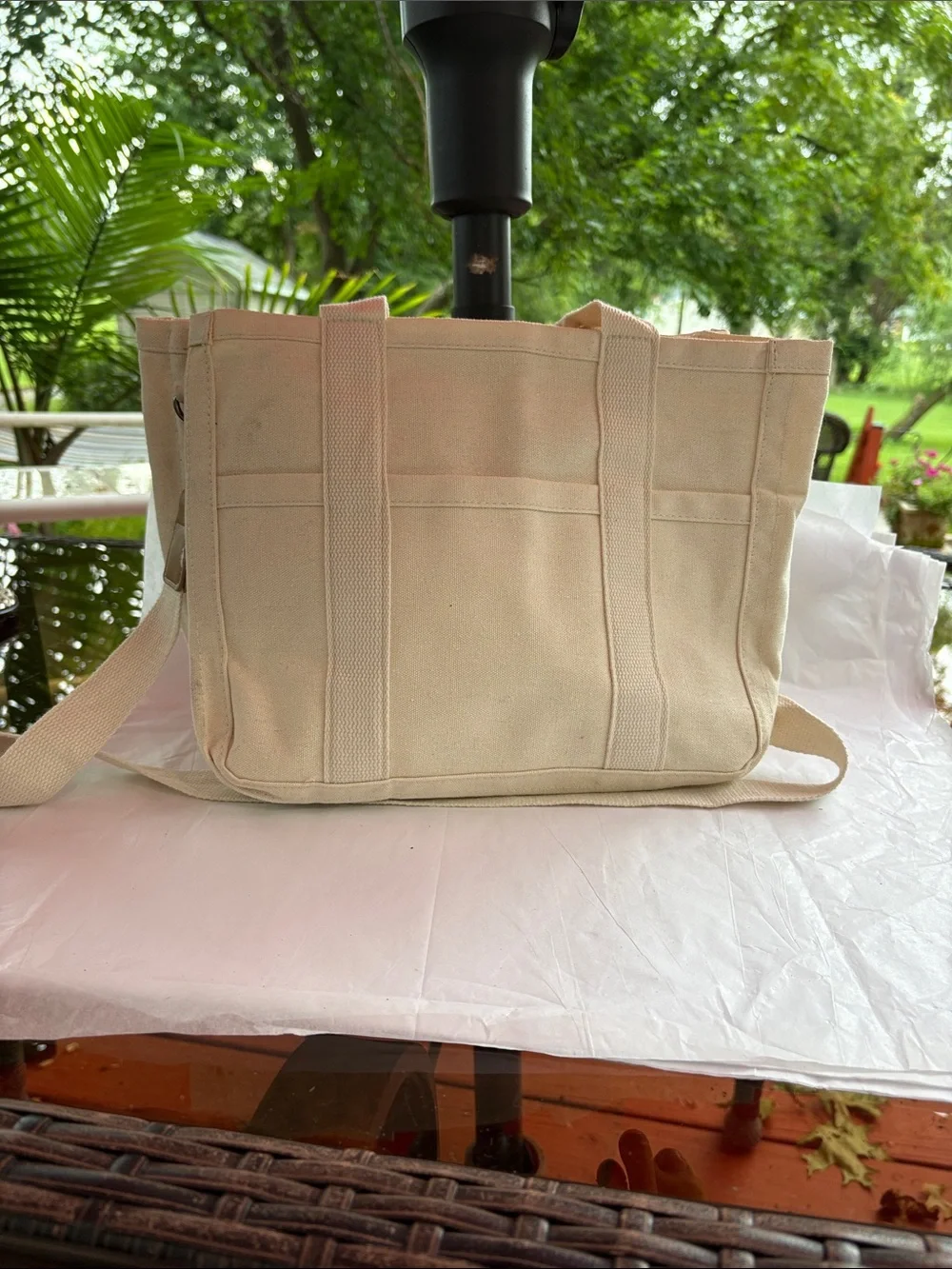 Canvas Tote Bag in Cream - Minimal Carryall